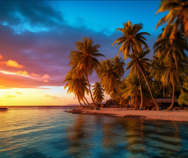 Atardecer en la playa de Punta Cana